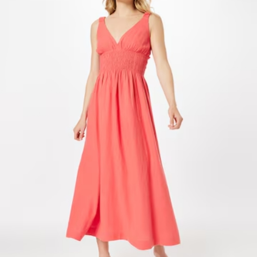 Abercrombie & Fitch Maxi Dress aby Doll Y2K Style Linen Blend Size S Fits Large